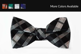 Plaid Black Bow Tie Tuxedo Accessories